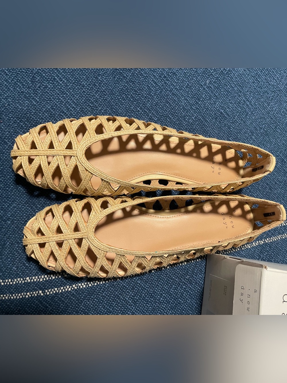 NIB a new day Tan Woven Ballet Flats - Picture 2 of 4
